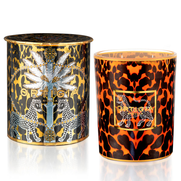 Ambra Nera Medium decorated candle