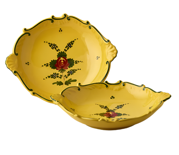 Giallo Fiore Bowl with Handles