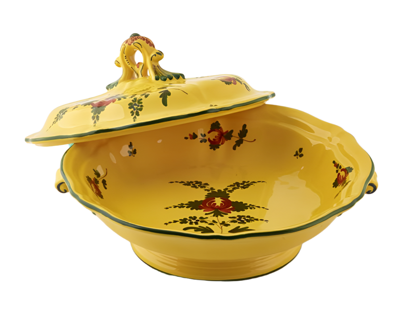 Giallo Fiore Serving Platter with Lid