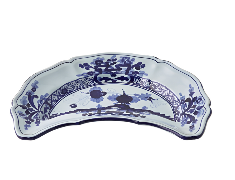 Garofano Blu Half Moon Salad Plate