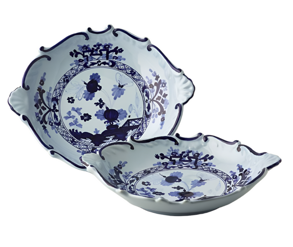 Garofano Blu Bowl with Handles