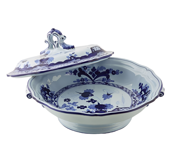 Garofano Blu Serving Plate with lid