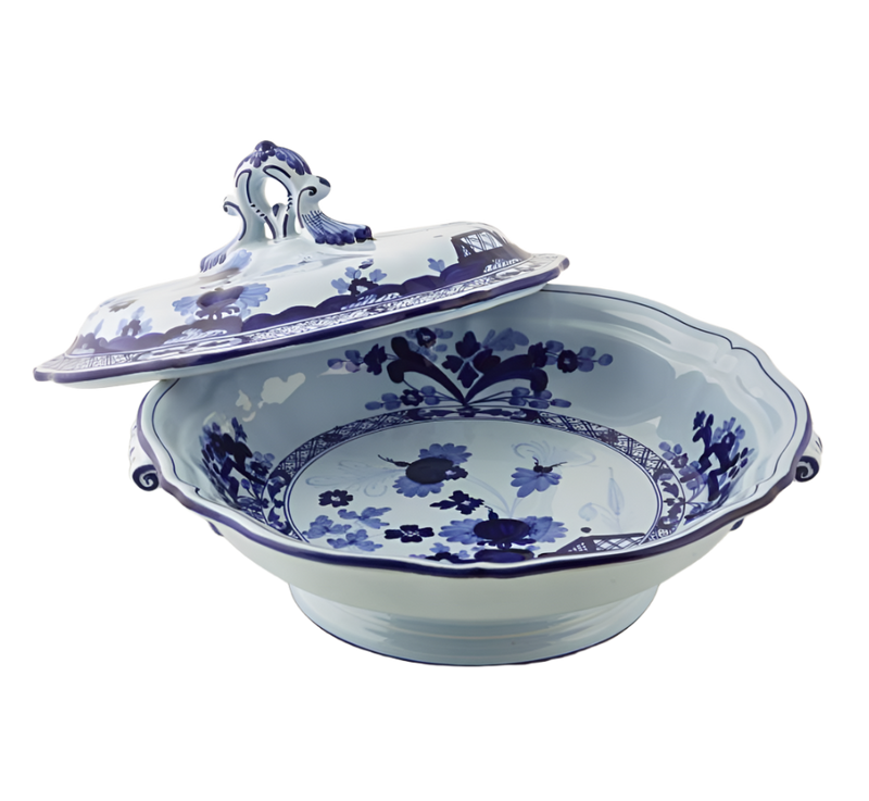 Garofano Blu Serving Plate with lid