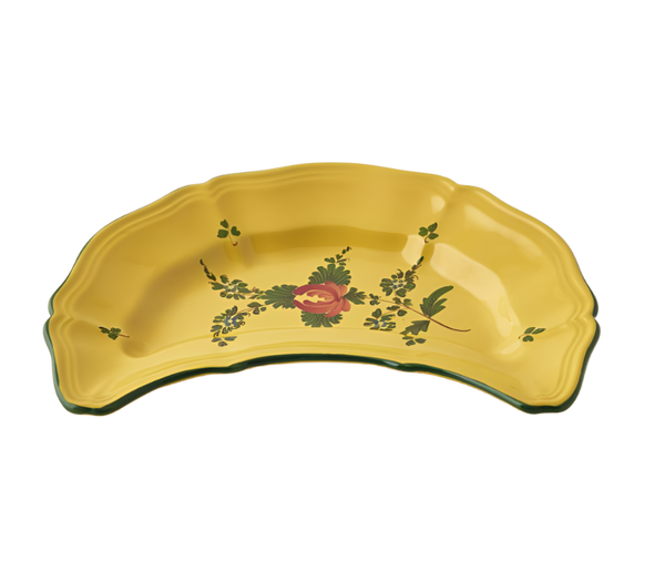 Giallo Fiore Half Moon Salad Plate