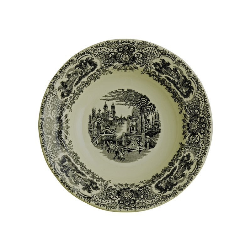 Negro Vistas soup plate- set of 4