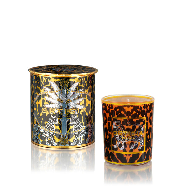 Ambra Nera small decorated candle