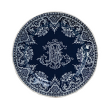 Les Dépareillées blue monogramme bread plate - set of 4