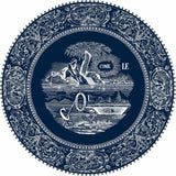 Les Dépareillées blue rebus bread plate- set of 4